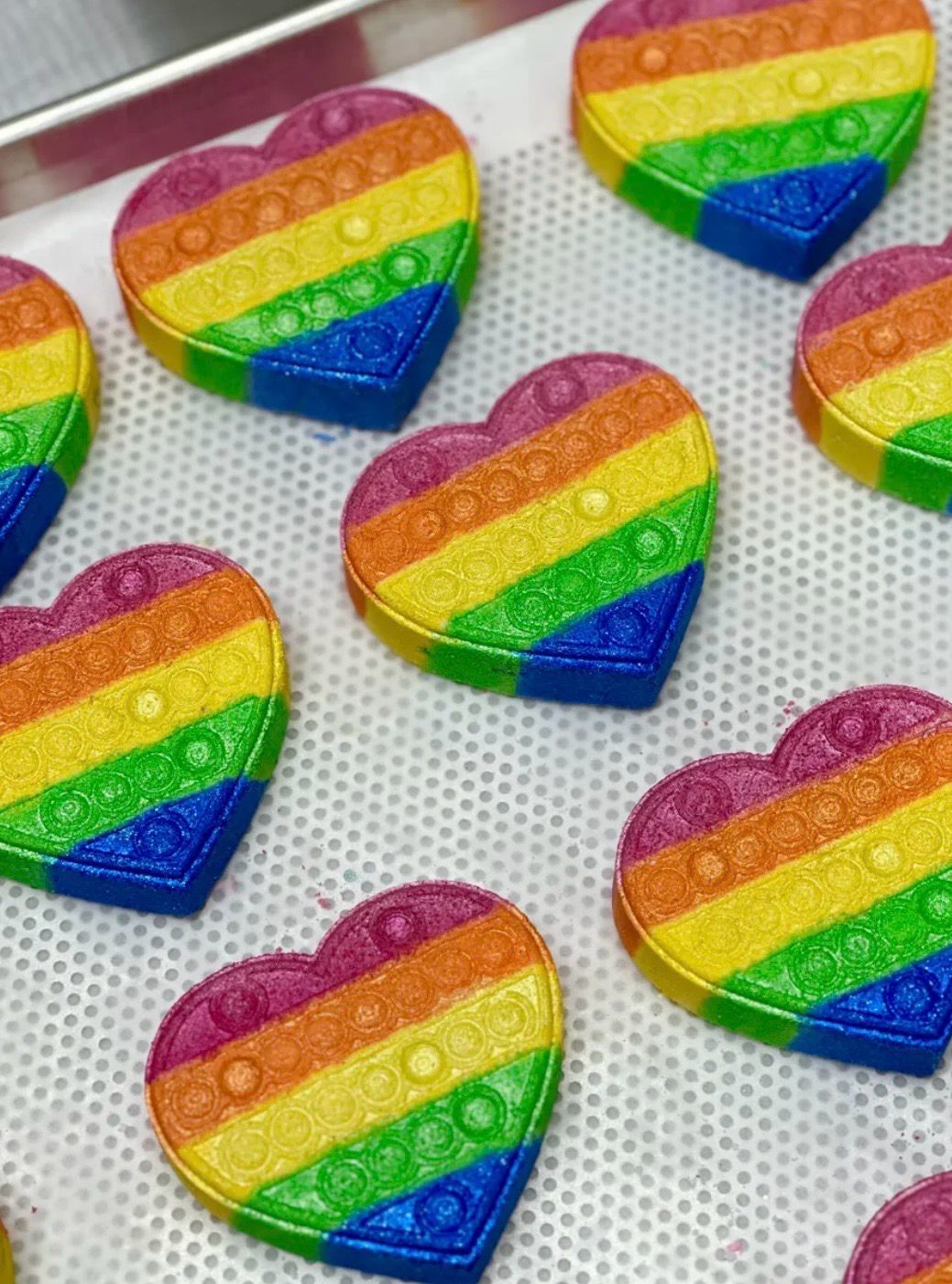 Rainbow Pop It Bath Bomb