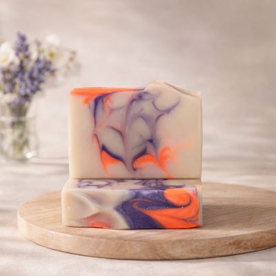 Lavender Apricot Handmade Soap Bar Lavender Apricot Handmade Soap Bar