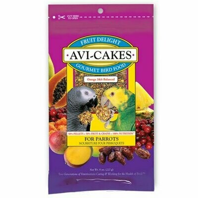 8 oz Parrot Fruit Delight Avi-Cakes
