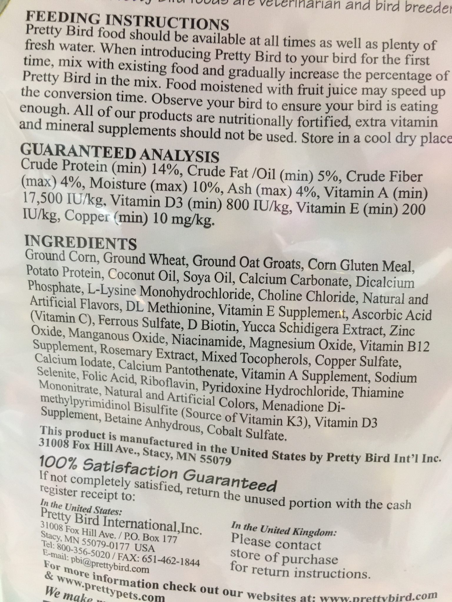 8 Lb LDaily Select Large Pretty Bird