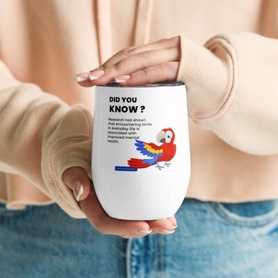 Wine tumbler - Birds & Mental Health