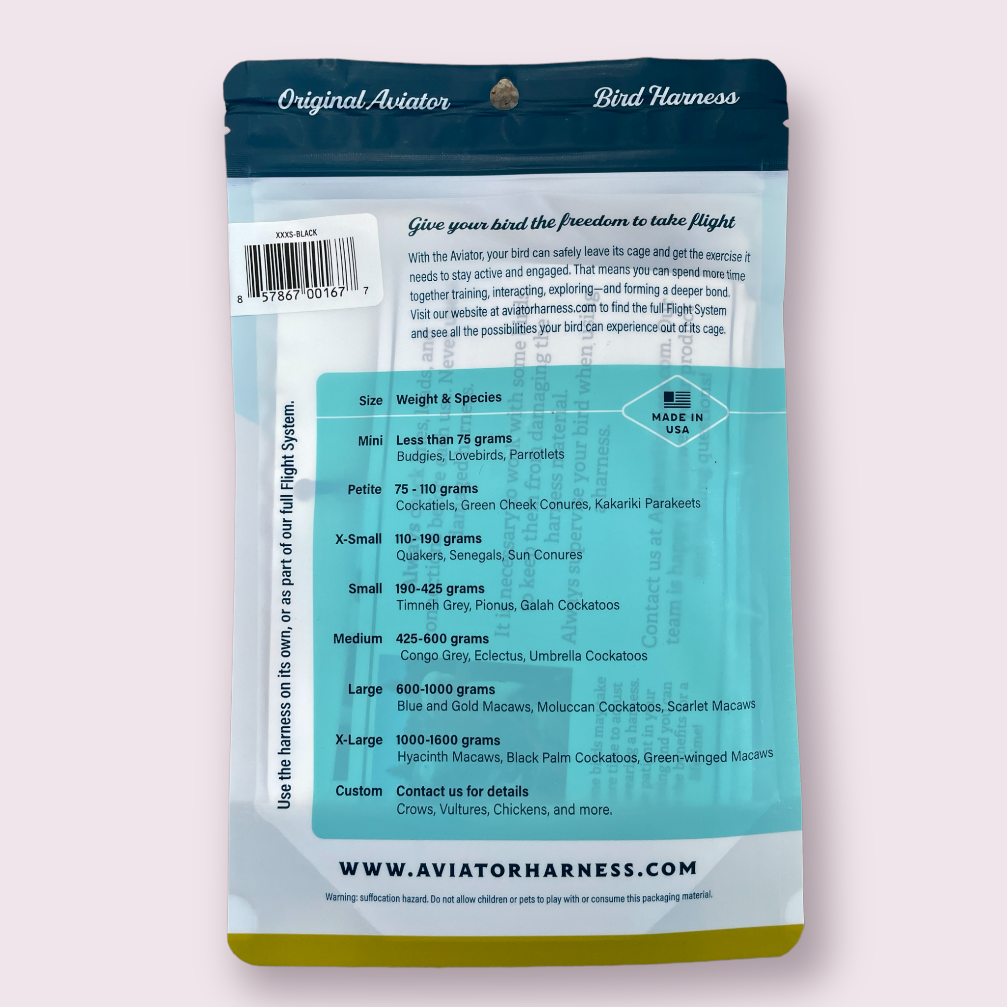 Petite Aviator Harness (Black)