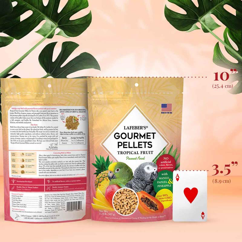 1.25lb Parrot Tropical Fruit Pellets