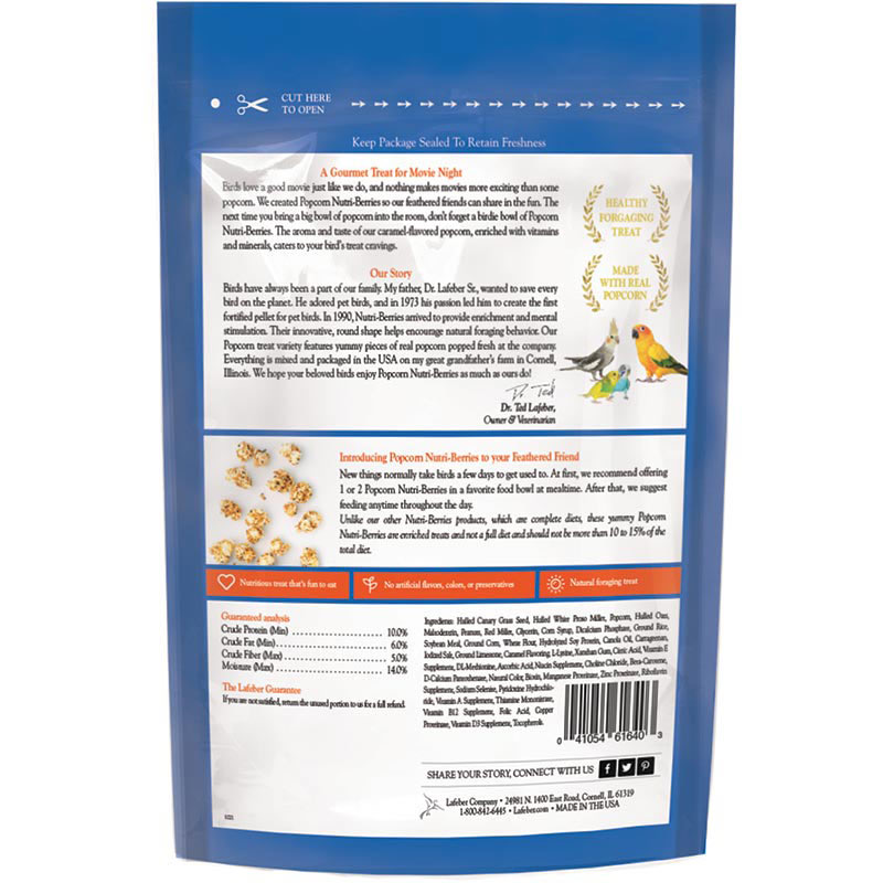 4 oz Cockatiel Popcorn Nutri-Berries