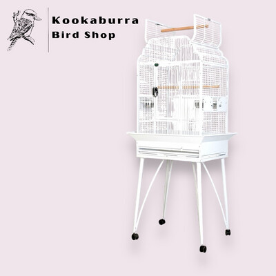 B-2620 White Victorian Open Top Cage