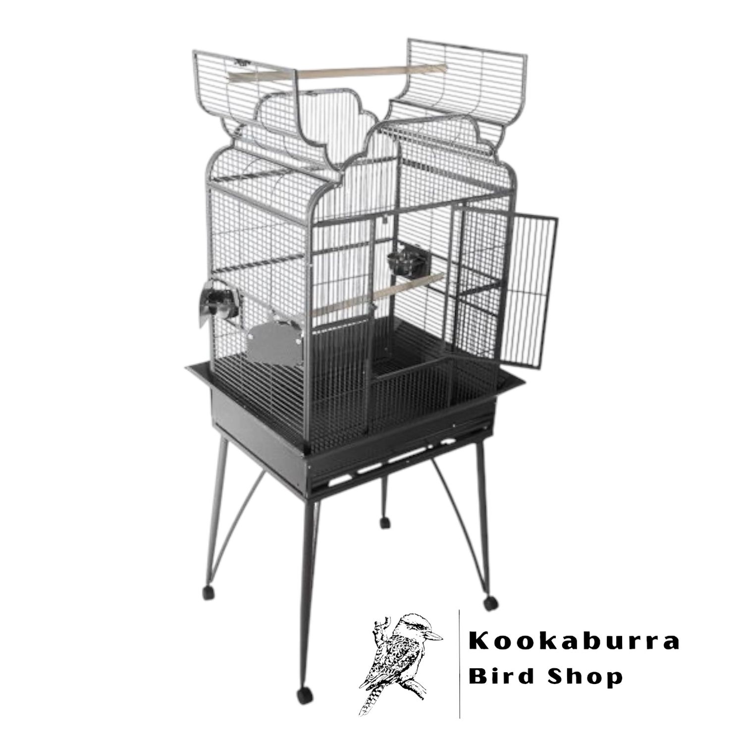B-2217 Platinum Victorian Open Top Cage B-2217 Platinum Victorian Open Top Cage