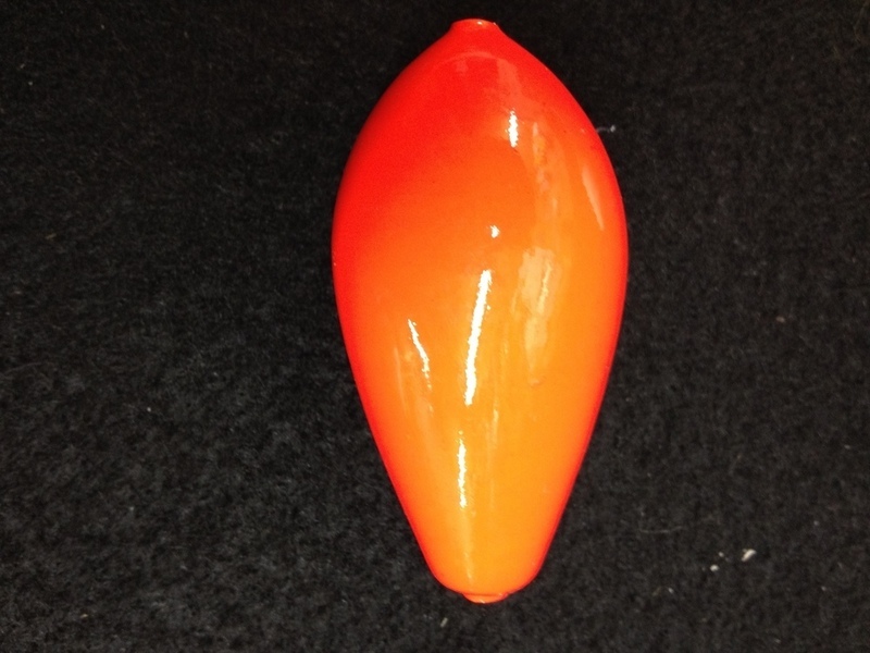 AF Balsa Wood Orange Bobber 