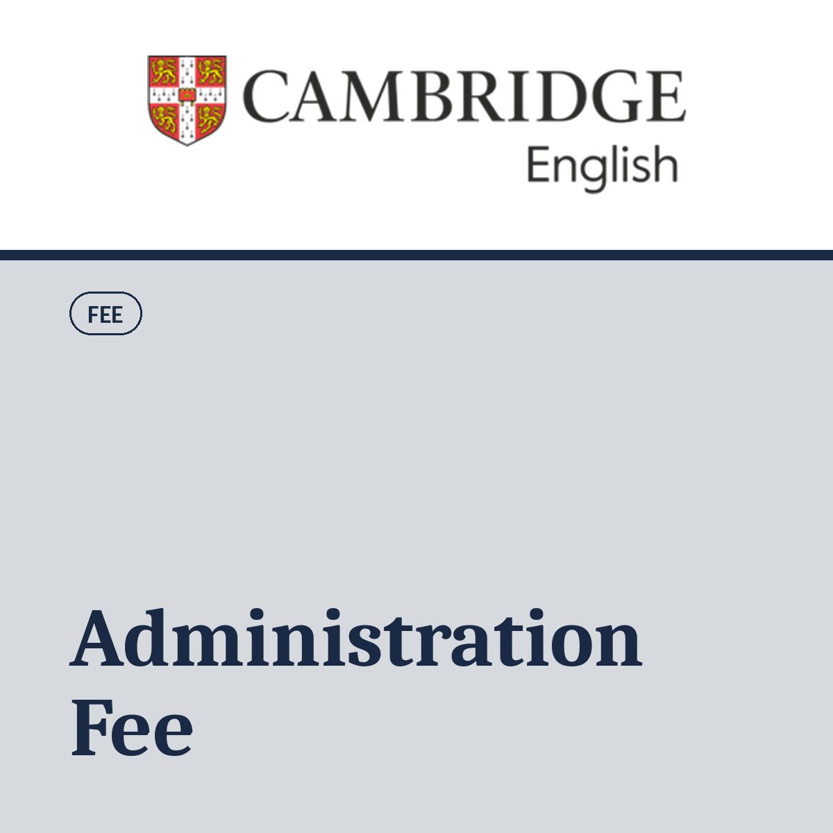 Cambridge Administration Fee