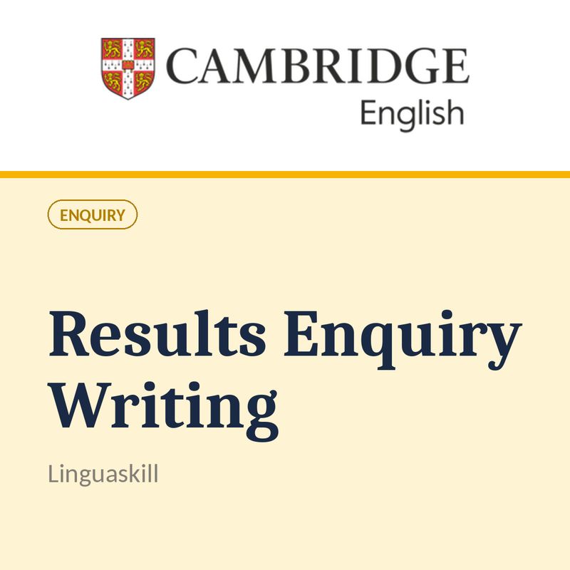 Linguaskill Enquiry on Results - Writing