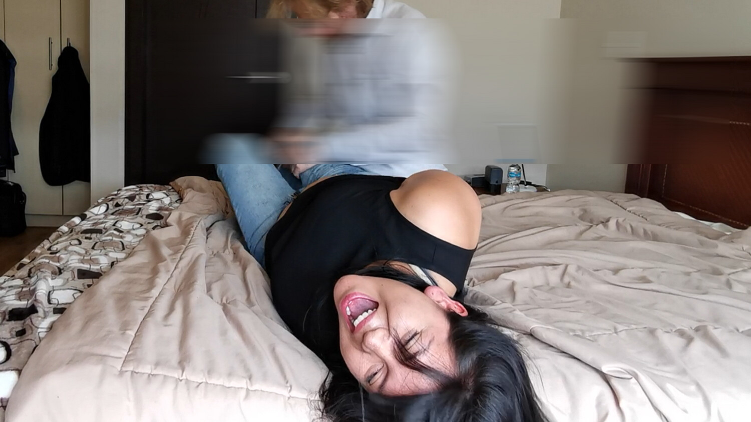 Horrible ticklish Cristina tickled on all her WORST spot