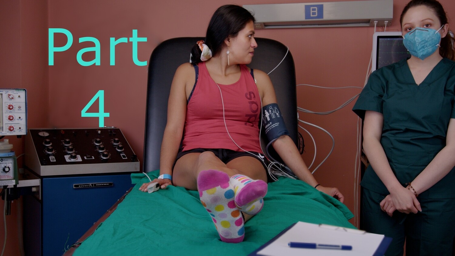 Part 4: Vanessa didn&#39;t expect to be tickled; 4K In a real hospital FM-M