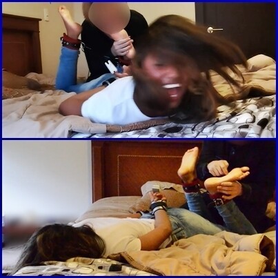 Horrible ticklish Marta tickled AGAIN in this second video Part 2