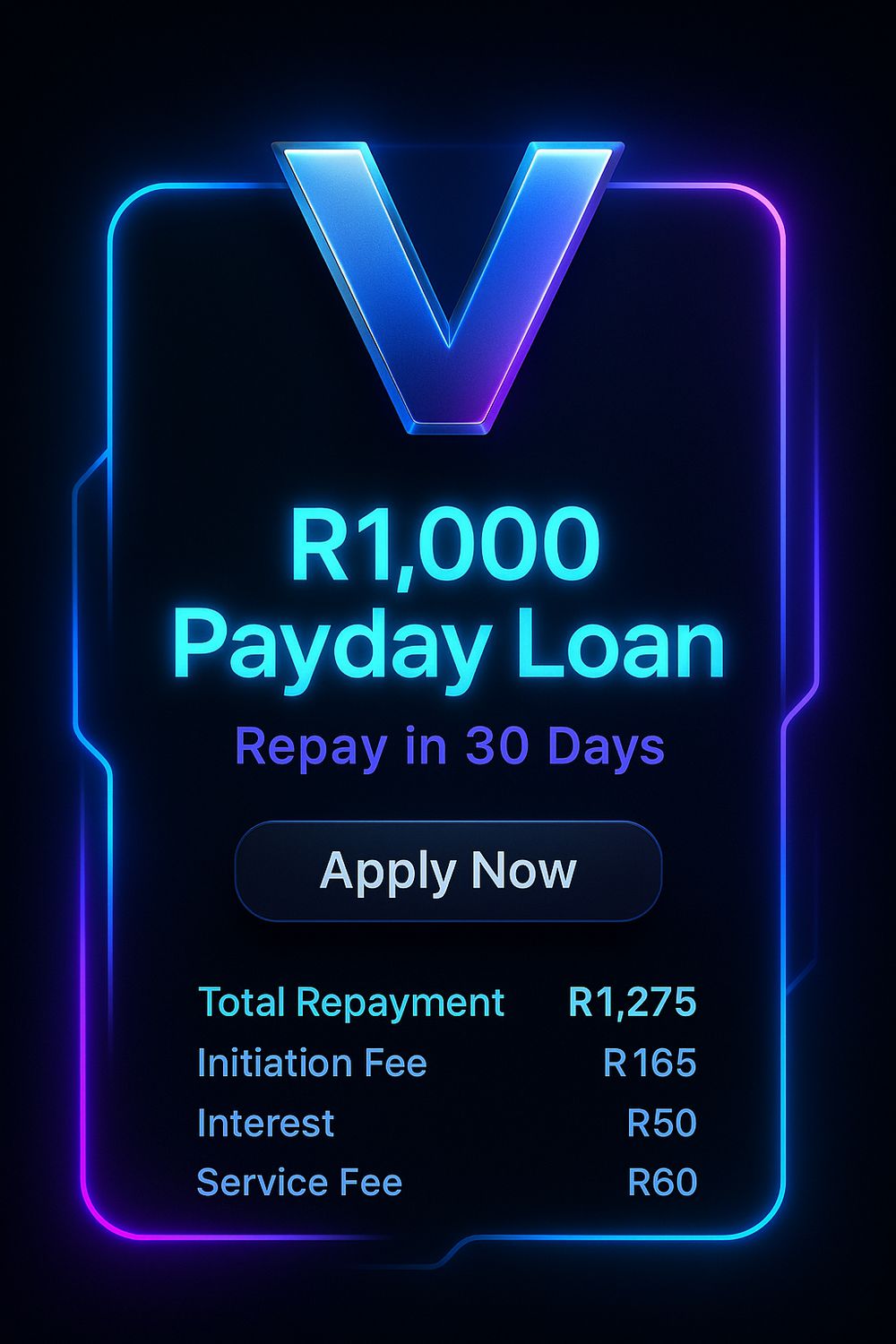 R1,000 Payday Loan – 30 Days