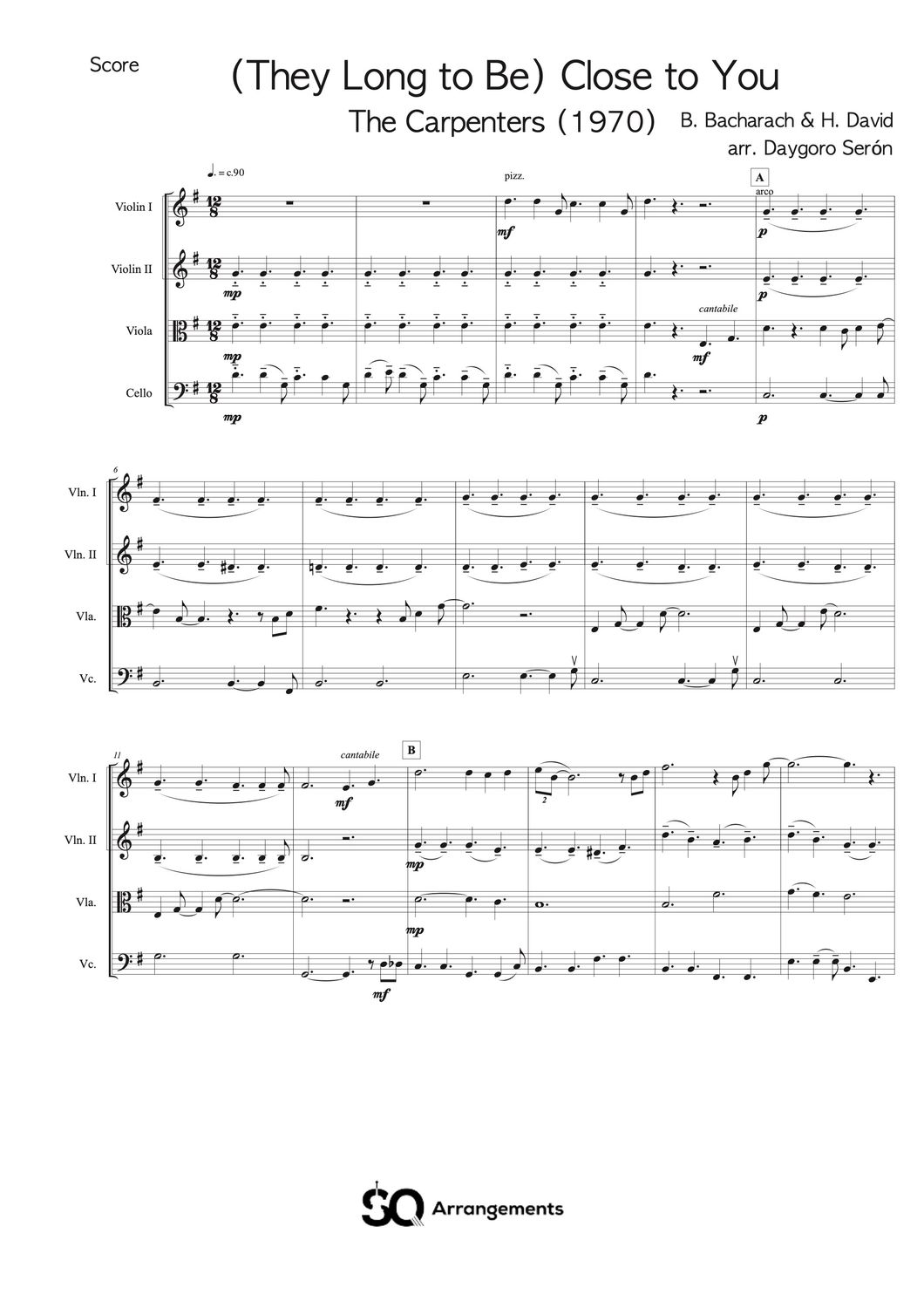 (They Long to Be) Close to You - 
The Carpenters