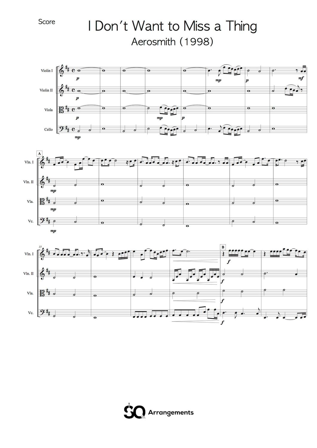 I Don&#39;t Want to Miss a Thing - Aerosmith