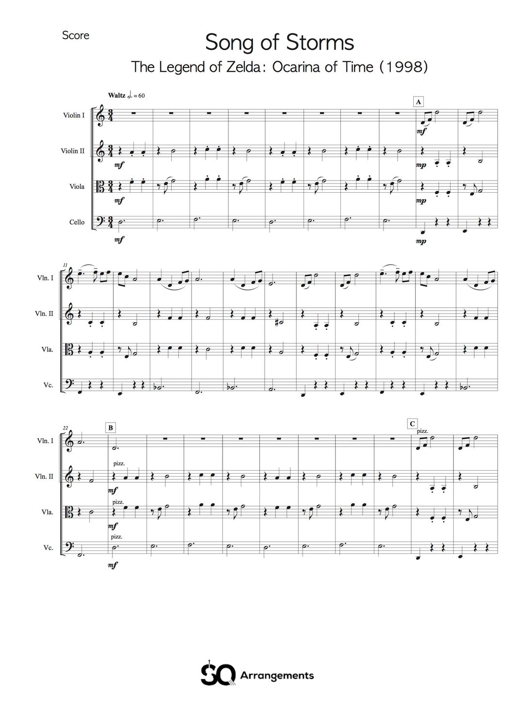 Song of Storms - from the game Zelda
