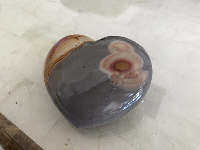 Jaspe polychrome cœur