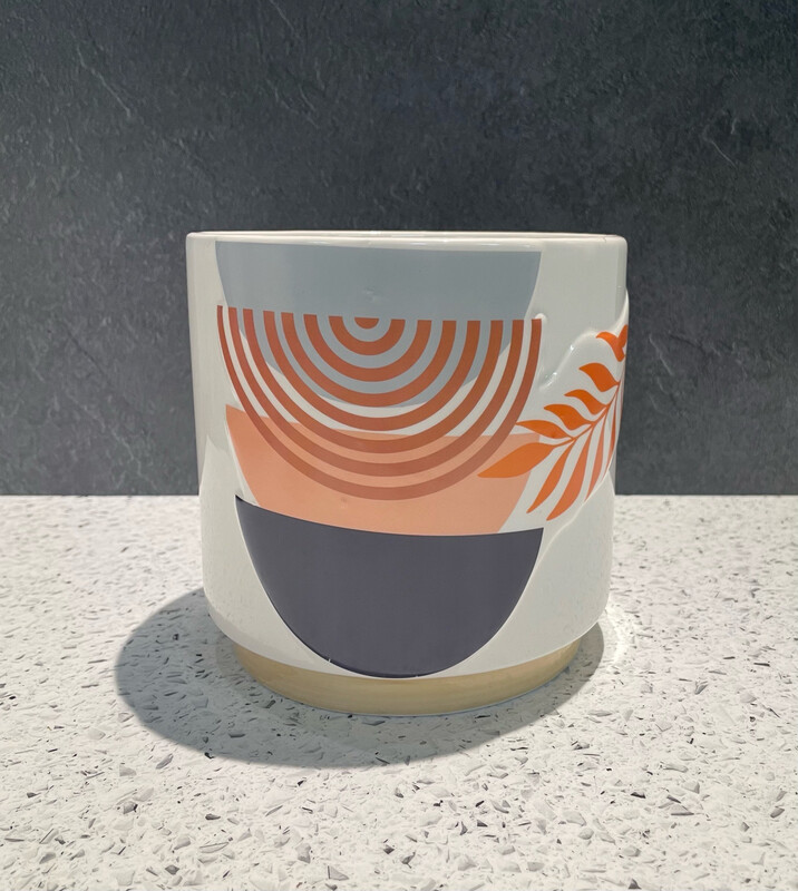 Quinn Abstract Rainbow Large Planter Multi-Colour 16cm h x 16cm w