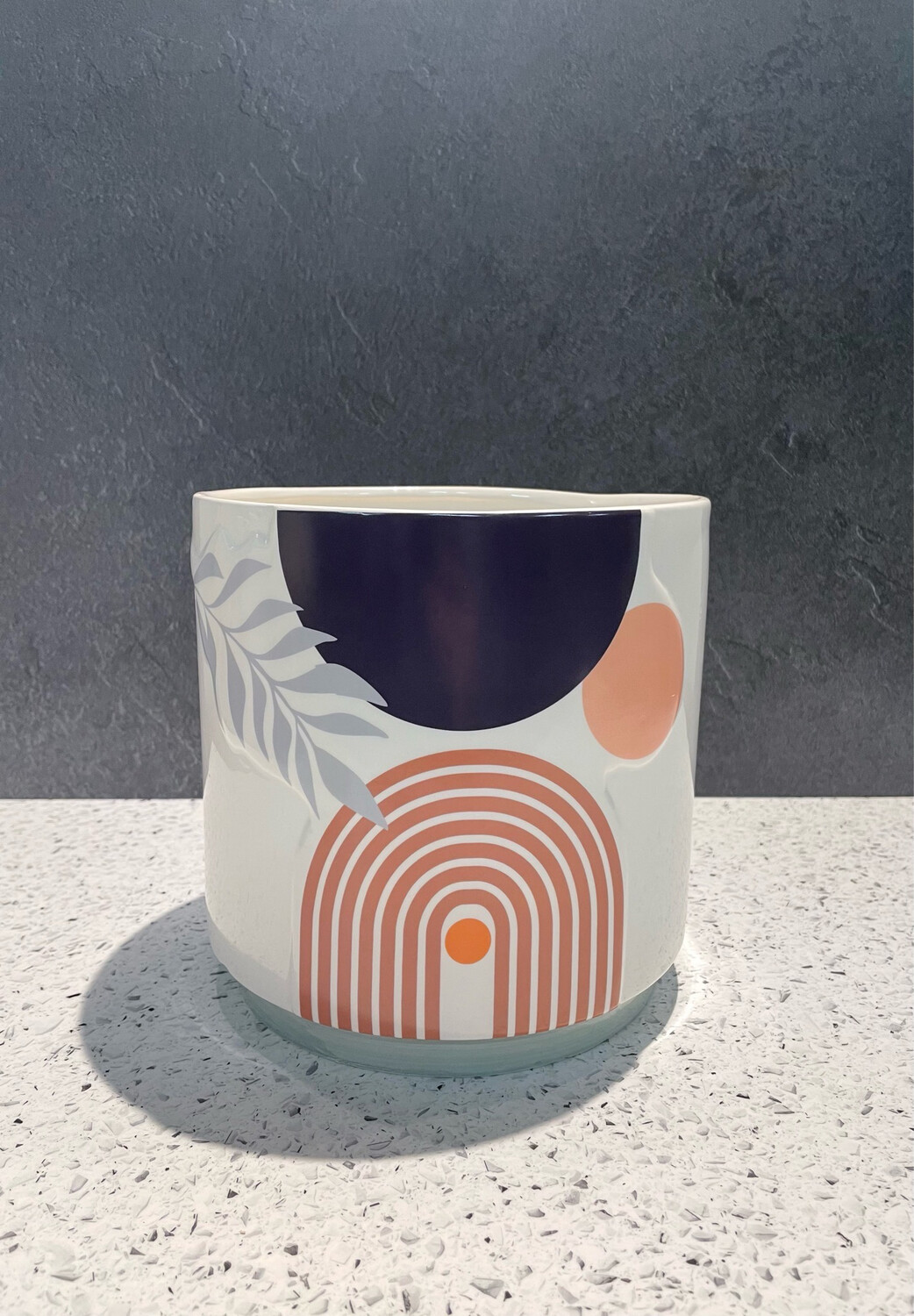 Quinn Abstract Rainbow Large Planter Multi-Colour 19cm h x 19cm w