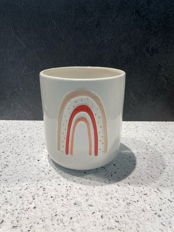 Amelia Rainbow Large Planter -Pink 17cm H x 15.5cm W