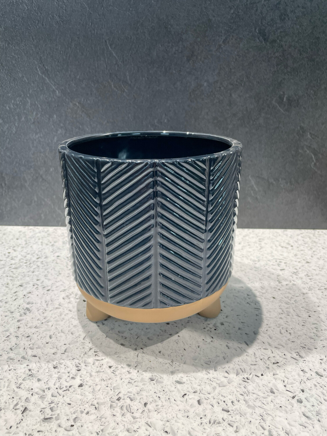 Zari Large Planter Navy - 18cm H x 17.5cm W