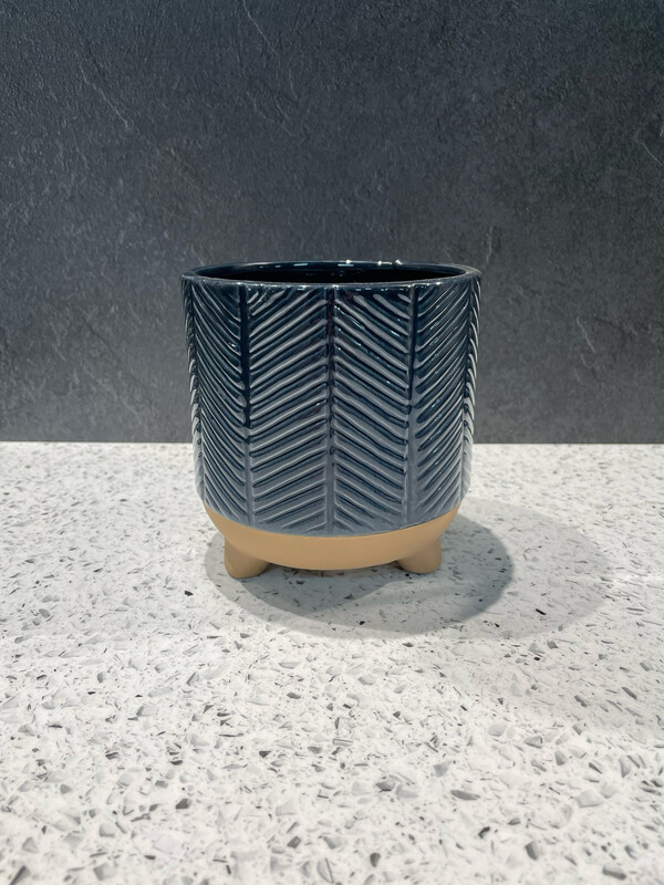Zari Small Planter Navy - 14cm H x 13cm W Zari Small Planter Navy - 14cm H x 13cm W