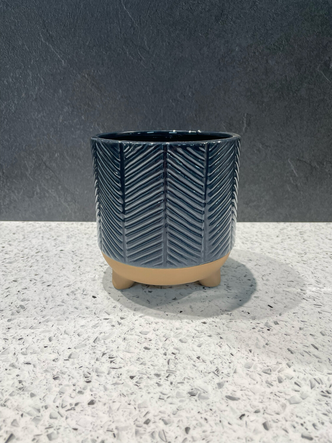 Zari Small Planter Navy - 14cm H x 13cm W