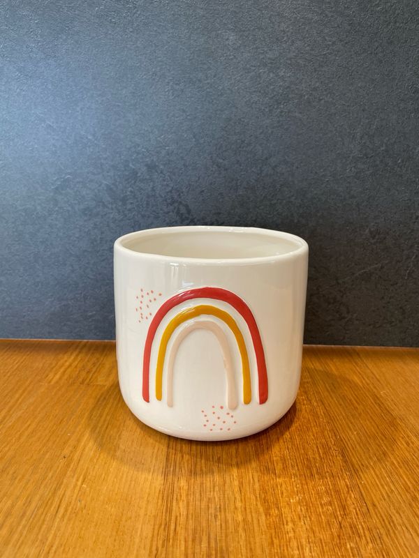Amelia Rainbow Planter - Pink - Medium -14cm H x 14.5cm W Amelia Rainbow Planter - Pink - Medium -14cm H x 14.5cm W