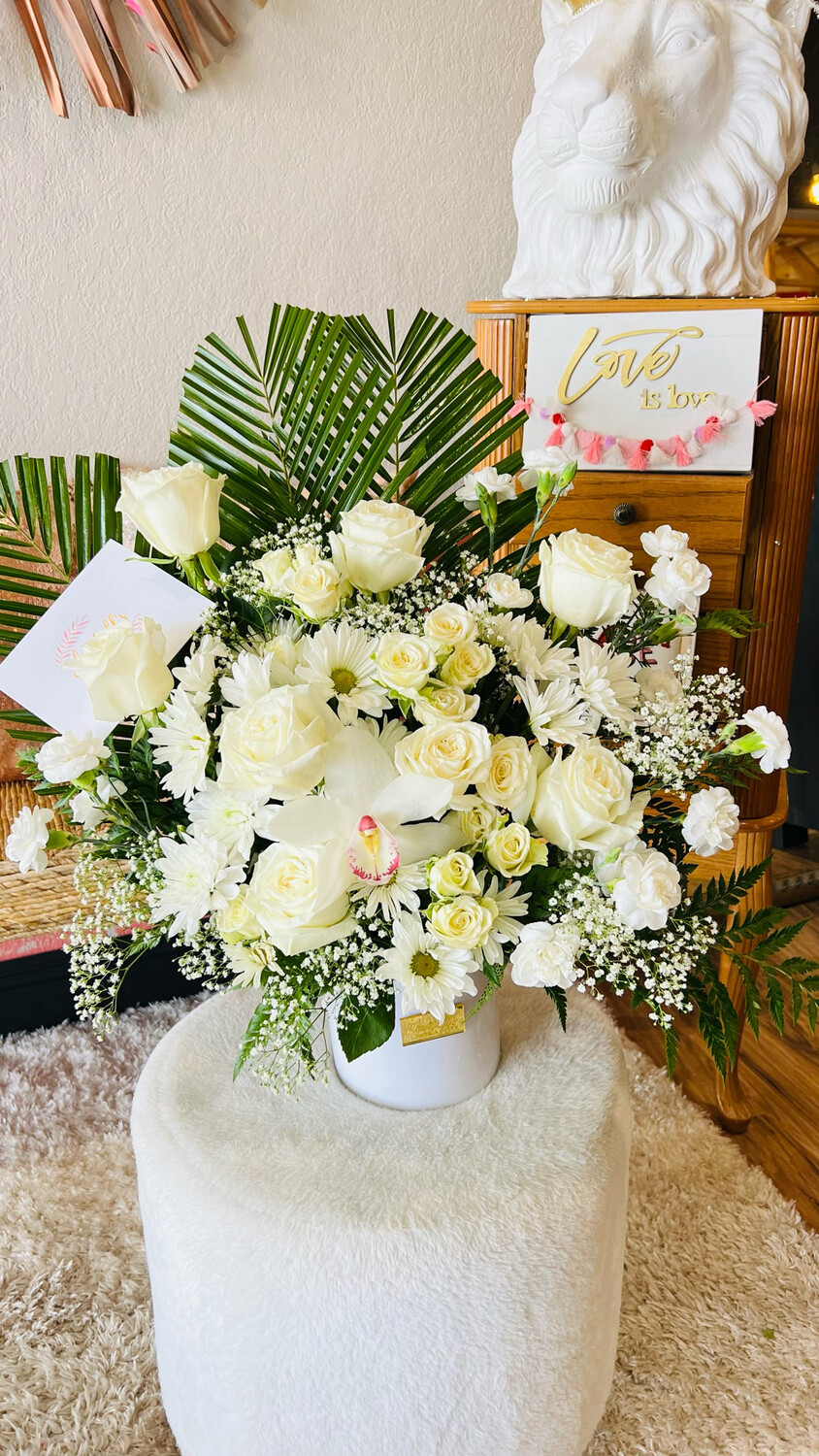 White Moment of Sympathy Store Shantalls Flower & Gifts