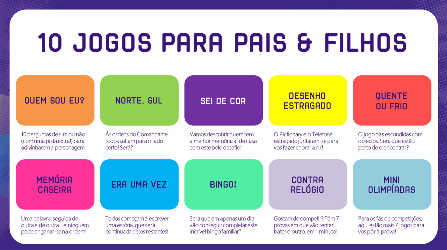 PDF - 10 JOGOS PAIS & FILHOS PDF - 10 JOGOS PAIS & FILHOS