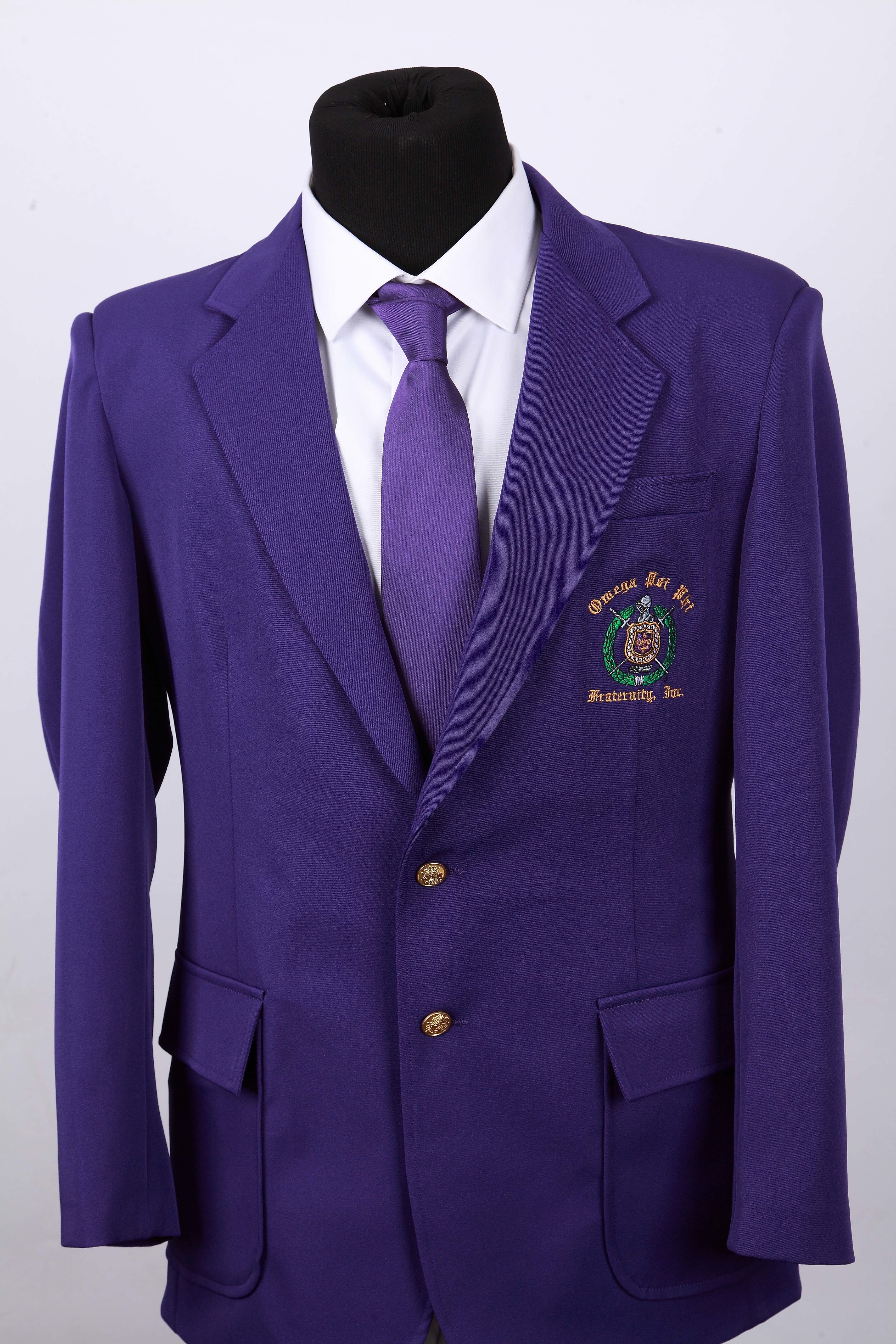 Purple Omega Blazer + Purple Necktie: 100% Poly (FREE Shipping) POBP001
