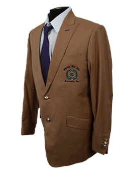 Old Gold Omega Blazer (100% Wool -Super 180) + Purple Necktie - Sizes 32-64