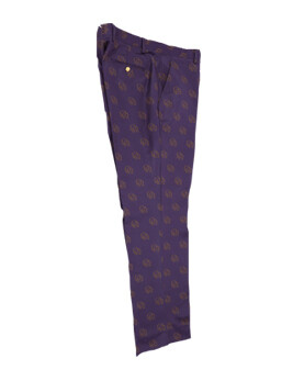 Purple Omega Pants with Old Gold Double Hooks (80% Wool/ 20% Cotton) - Waist Sizes 32-54
