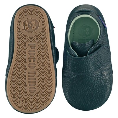 Poco Nido MIGHTY SHOES. TEAL CHILDREN'S STRAP SHOE
