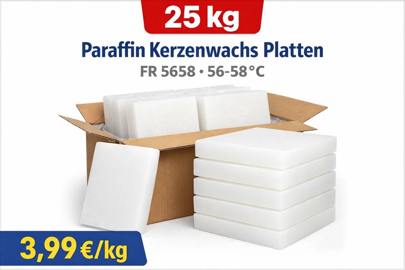 25 kg Paraffin Kerzenwachs 56-58°C Platten | FR 5658 | 3,99 €/kg