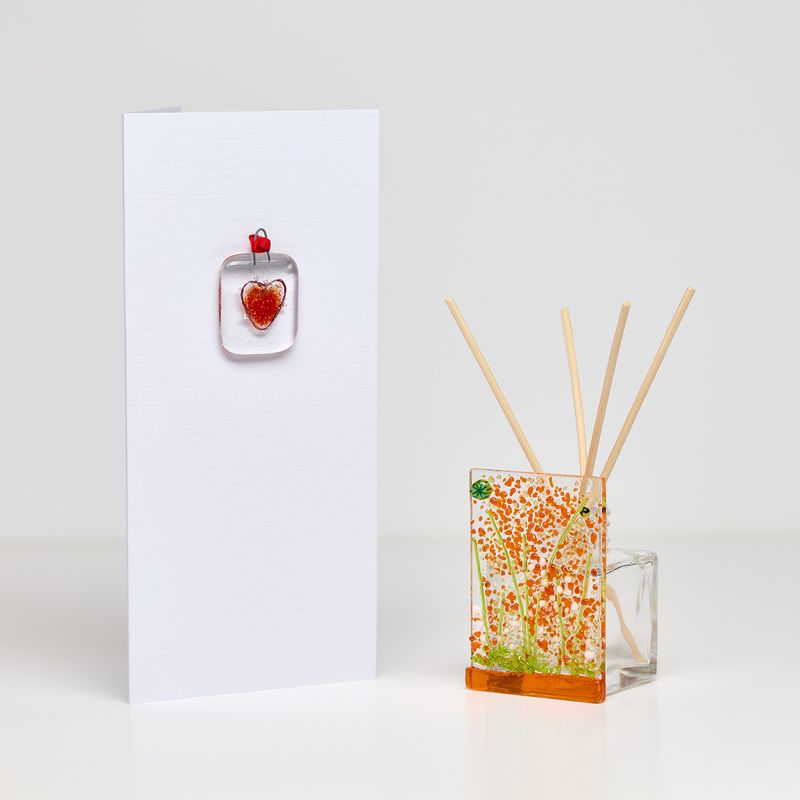 Vibrant Orange Meadow Reed Diffuser Gift Set
