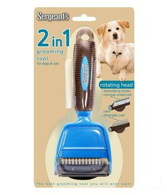 Sergeant's 2in1 Grooming Deshedding Brush Sergeant's 2in1 Grooming Deshedding Brush