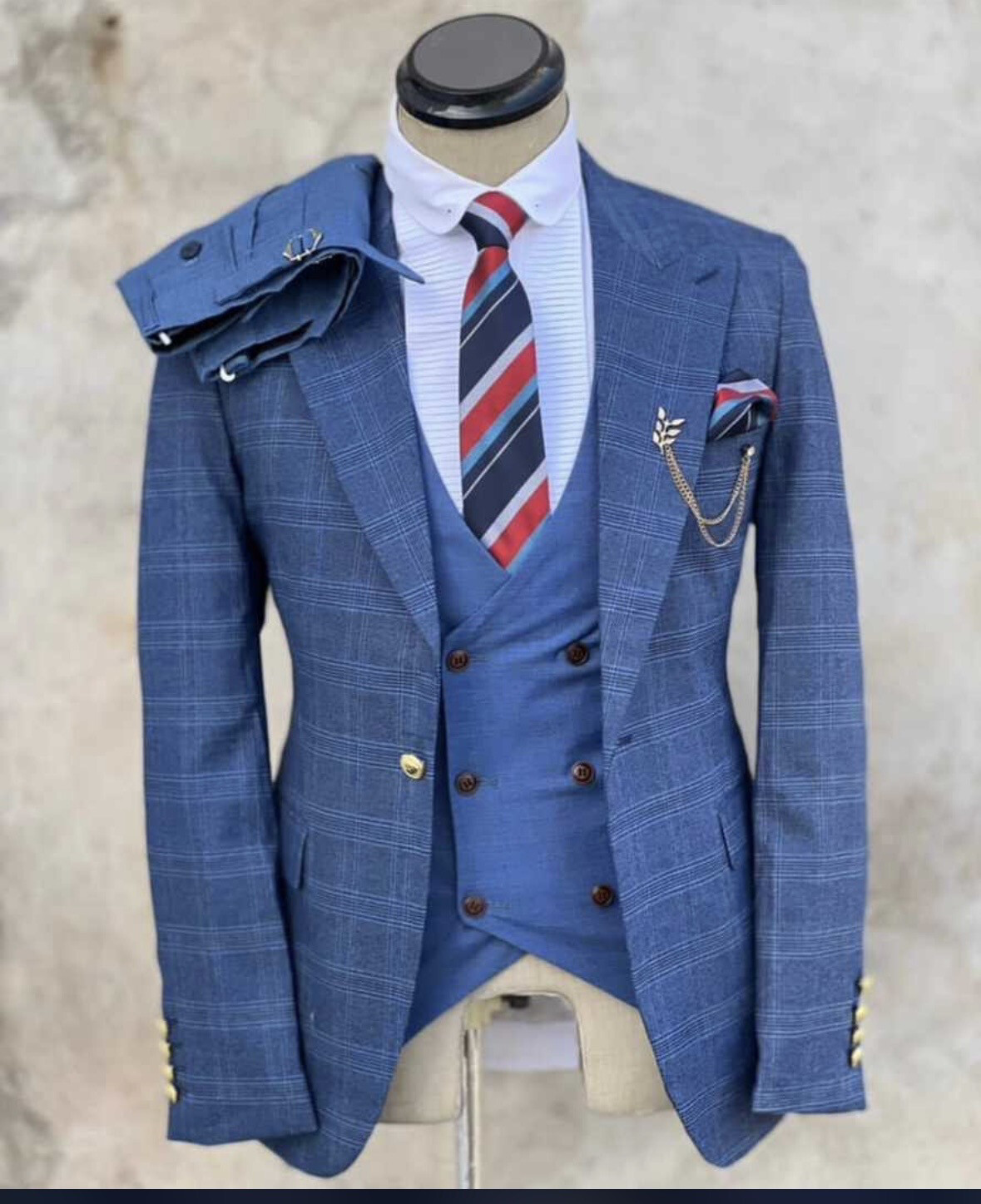 John Vaal Apparel Checkered Suits +256704604271