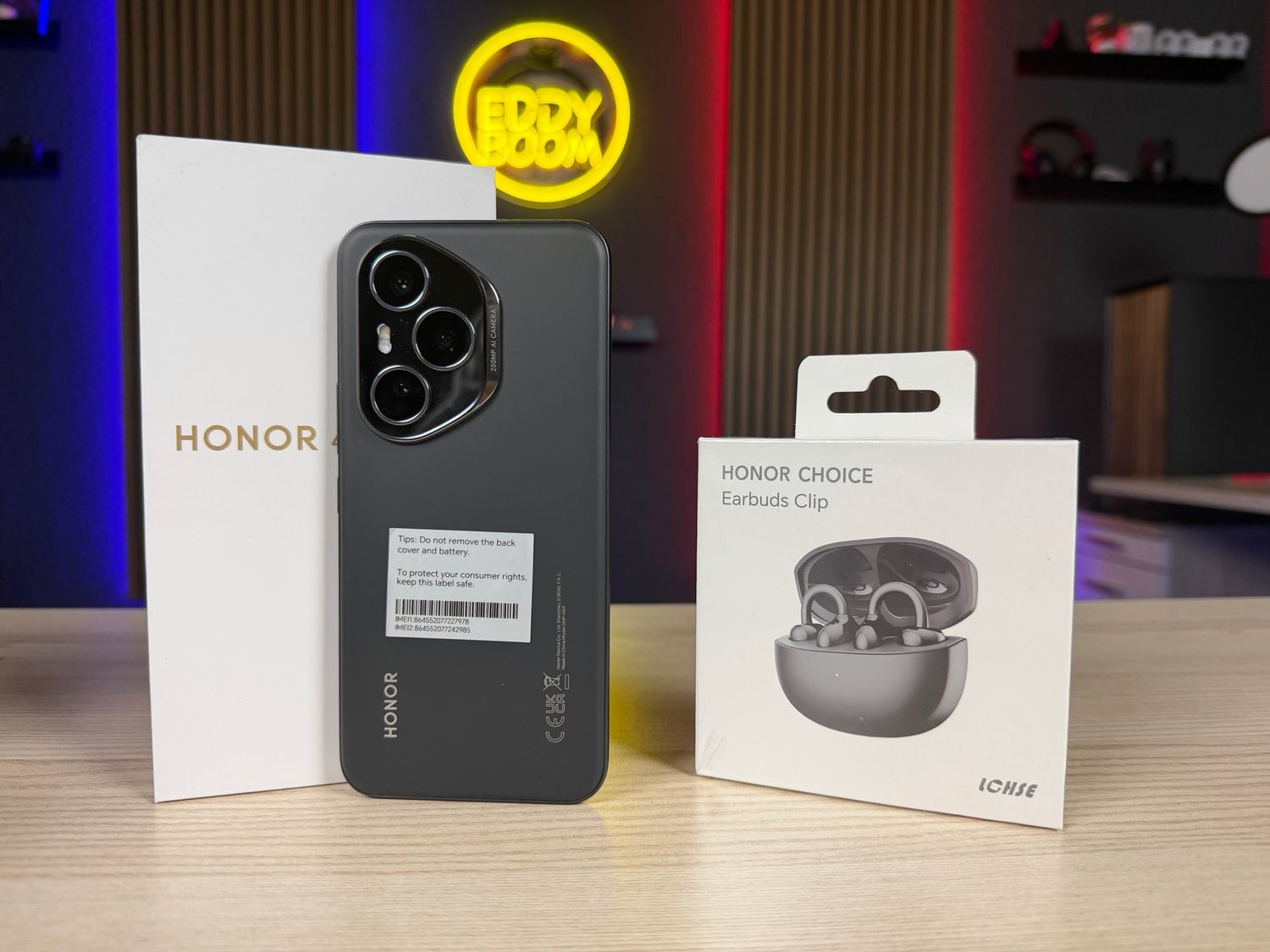 BUNDLE! Honor 400 Pro - Schwarz  (Gebraucht)  + Honor Choice Earbuds Clip - Schwarz (Neu)