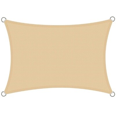 Rectangle Sun Shade Sail for Outdoor Garden 3m x 4m - Beige