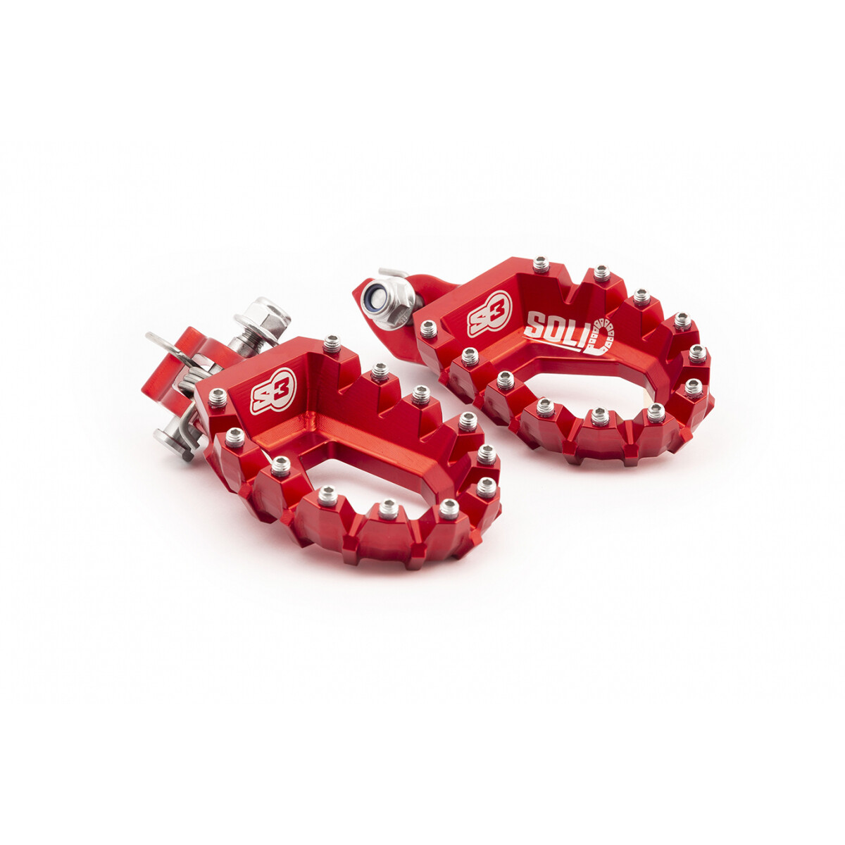 S3 HONDA AFRICA TWIN/CRF-L FOOTPEGS, COLOUR: RED