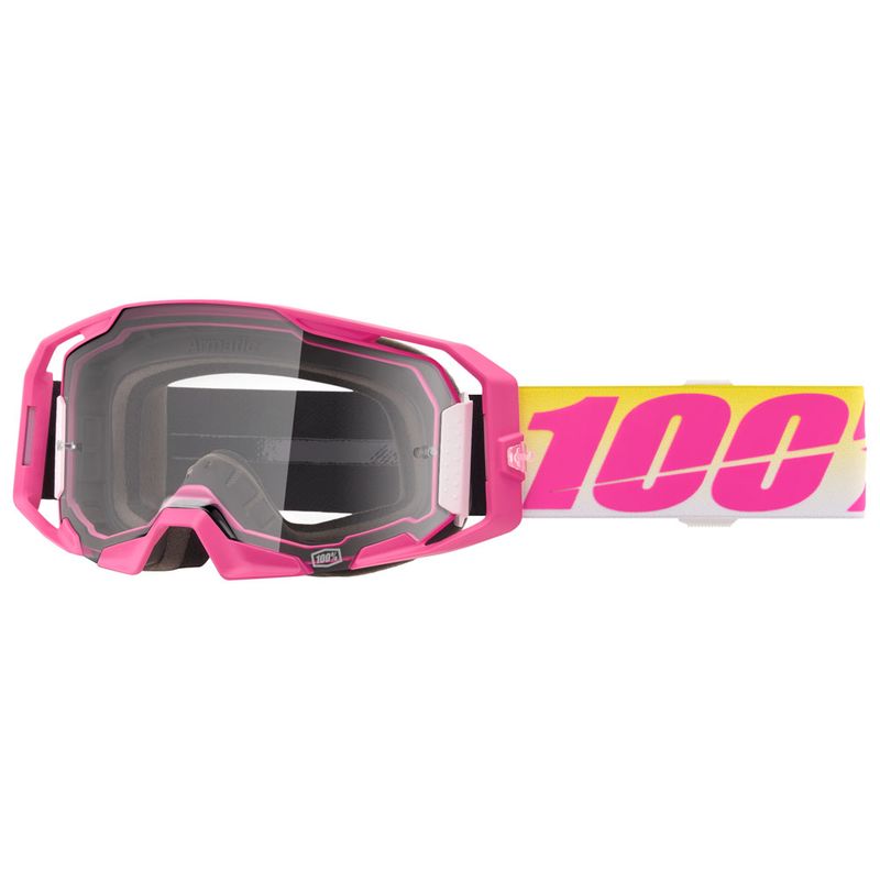100 PERCENT ARmatic GOGGLES -SELLARS PINK FRAME /CLEAR LENS
