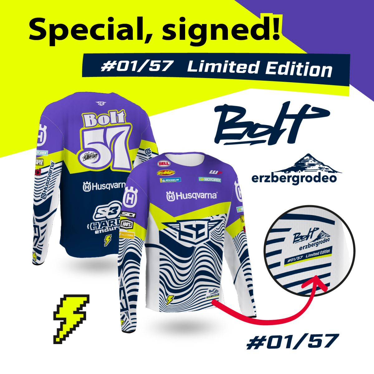 BILLY BOLT SIGNED ERZBERG RACE JERSEY