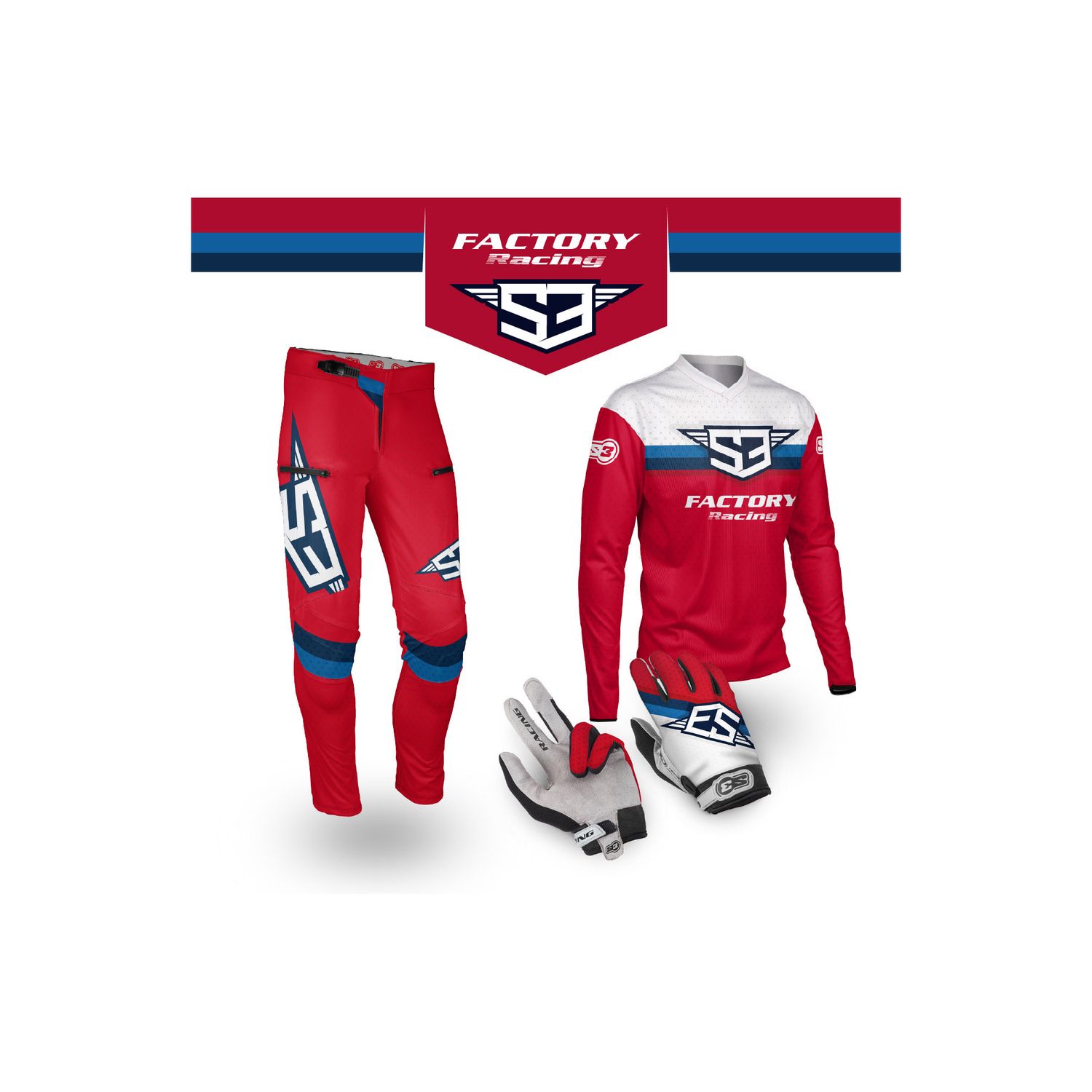 S3 TRIALS RED/WHITE COLLECTION PANTS
