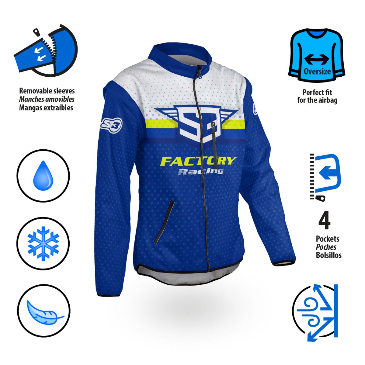 S3 RALLY GLADIATOR JACKET BLUE