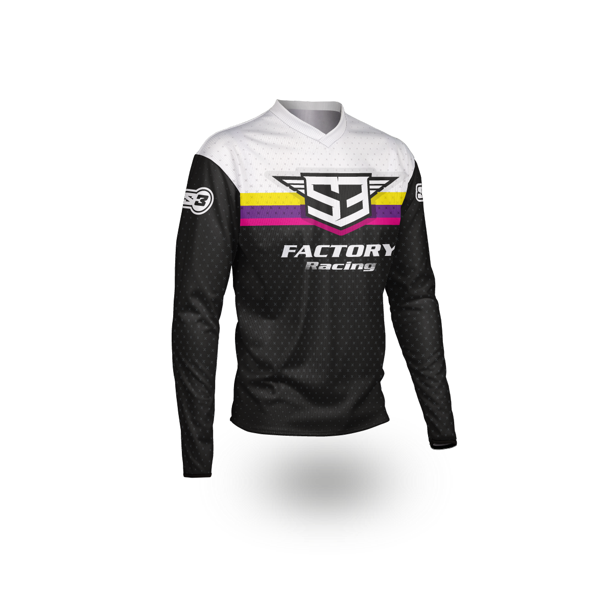 S3 ENDURO RACING BLACK/PINK  COLLECTION JERSEY, Jersey: Small