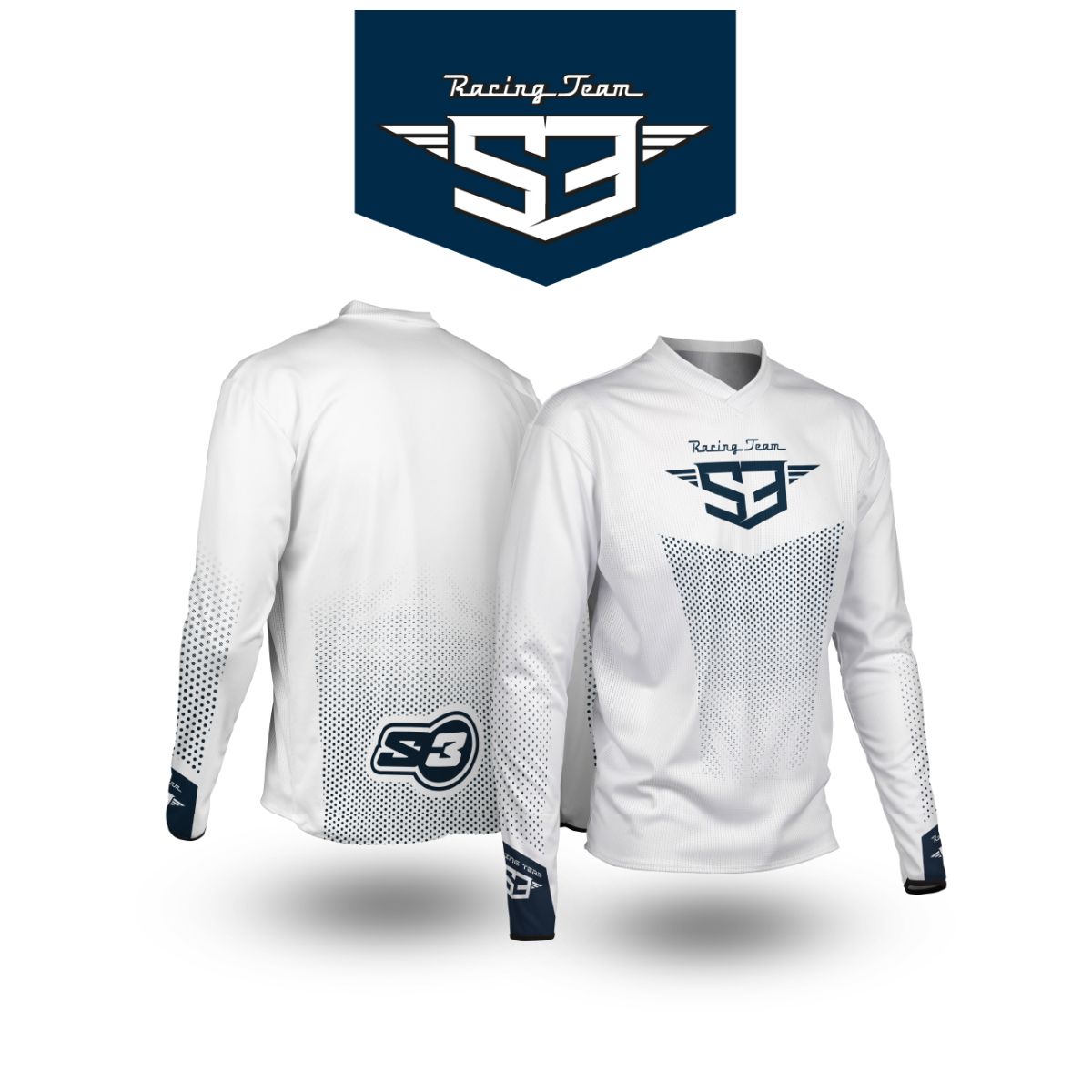 S3 WHITE ENDURO JERSEY SIZE XL