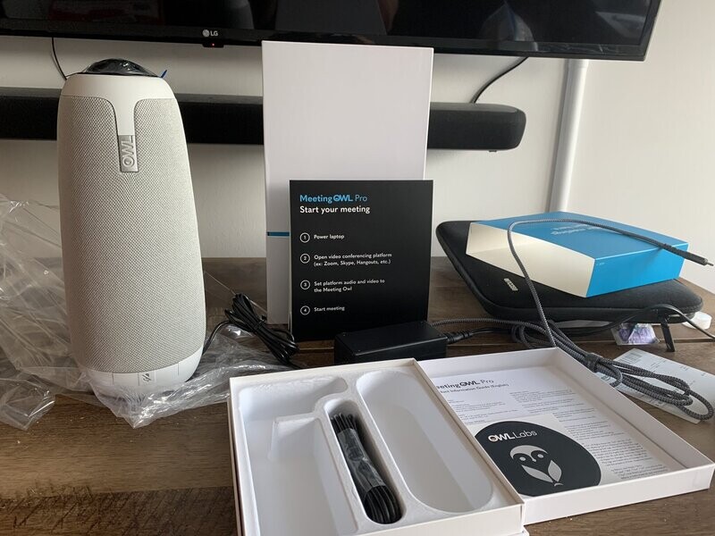 Meeting Owl Pro - 360-Degree, 1080p HD Smart Video Conference Camera, Microphone, and Speaker