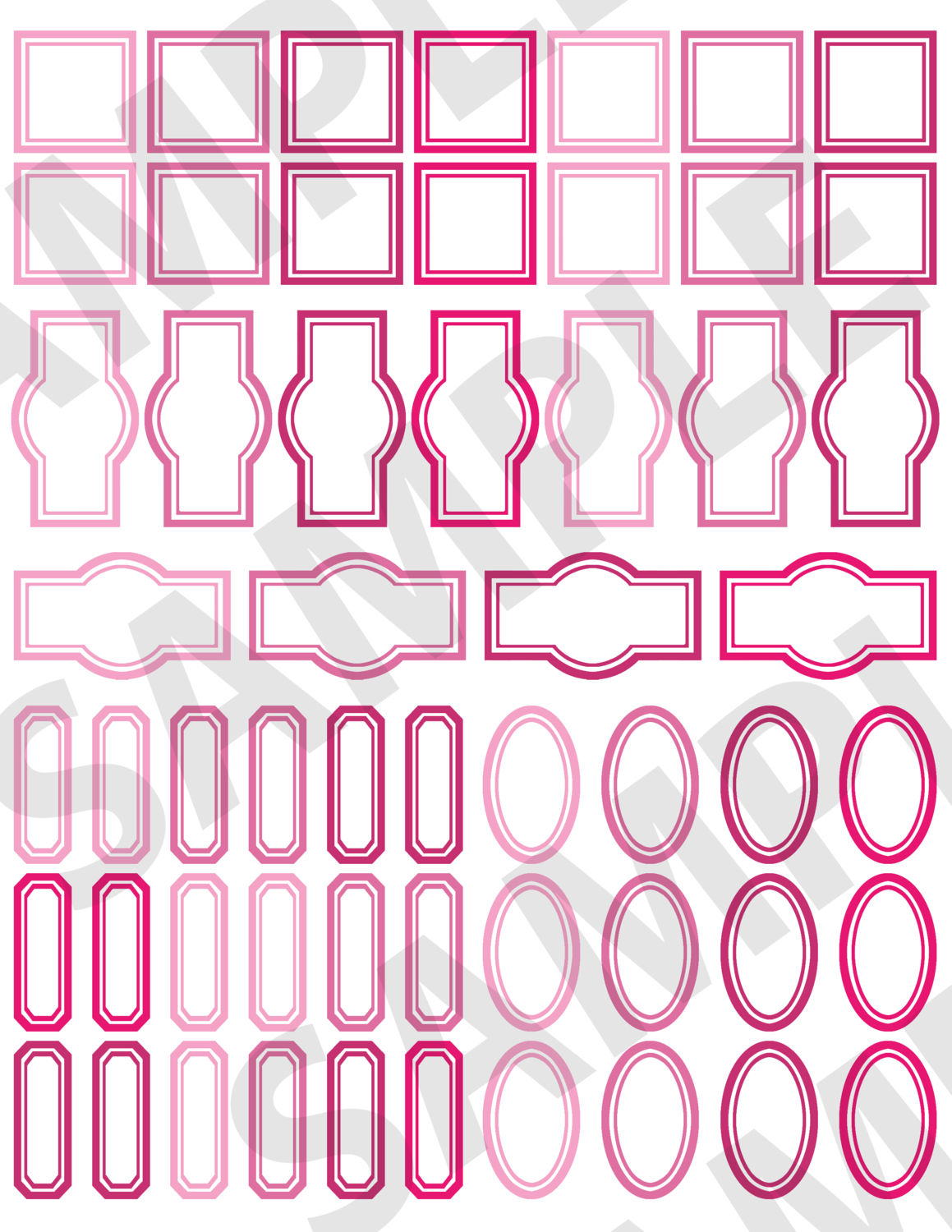 Pink - Variant (Small) Labels Embellishments