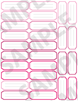 Pink - Journaling Labels Embellishments